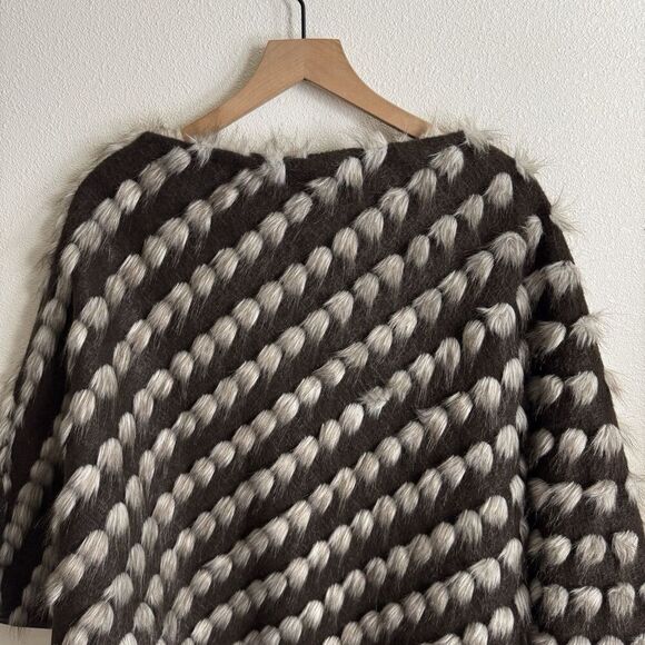 INC International Concepts Sweater Womens Large Brown Goblin Gremlin Dark Fairy - Picture 9 of 13